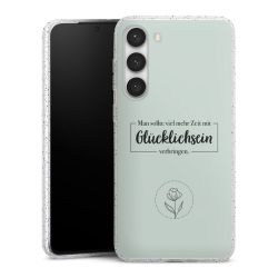 Silikon Glitter Case transparent-silber