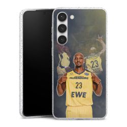 Silikon Glitter Case transparent-silber