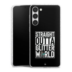 Silikon Glitter Case transparent-silber