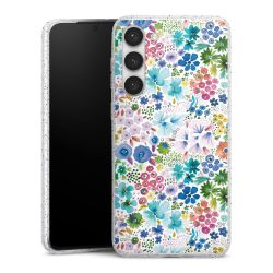 Silikon Glitter Case transparent-silber