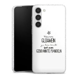 Silikon Glitter Case transparent-silber