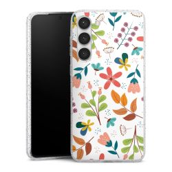 Silikon Glitter Case transparent-silber