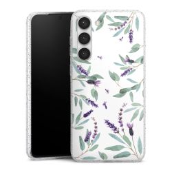 Silikon Glitter Case transparent-silber