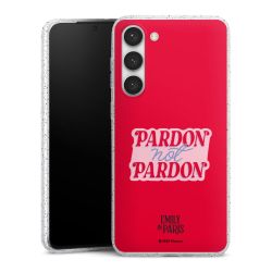 Silikon Glitter Case transparent-silber