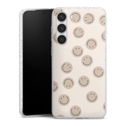 Silikon Glitter Case transparent-silber