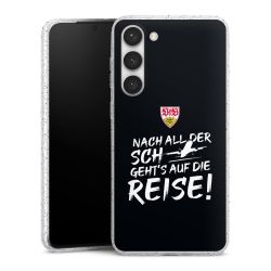 Silikon Glitter Case transparent-silber