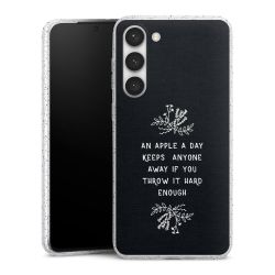 Silikon Glitter Case transparent-silber