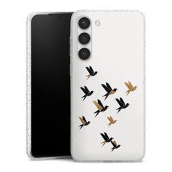 Silikon Glitter Case transparent-silber