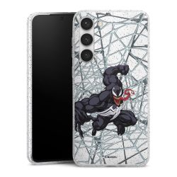 Silikon Glitter Case transparent-silber