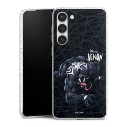 Silikon Glitter Case transparent-silber