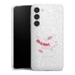 Silikon Glitter Case transparent-silber