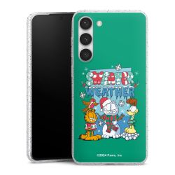 Silikon Glitter Case transparent-silber