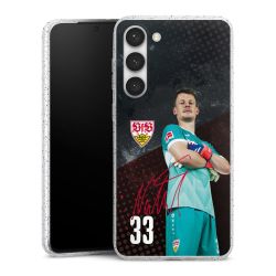 Silikon Glitter Case transparent-silber