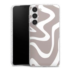 Silikon Glitter Case transparent-silber