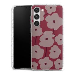 Silikon Glitter Case transparent-silber