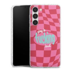 Silikon Glitter Case transparent-silber