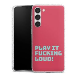 Silikon Glitter Case transparent-silber