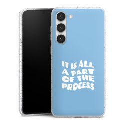 Silikon Glitter Case transparent-silber