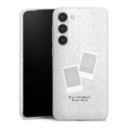 Silikon Glitter Case transparent-silber