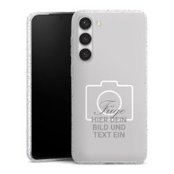 Silikon Glitter Case transparent-silber