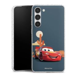 Silikon Glitter Case transparent-silber