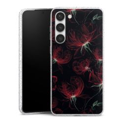 Silikon Glitter Case transparent-silber