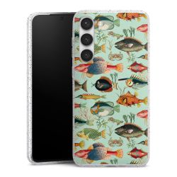 Silikon Glitter Case transparent-silber