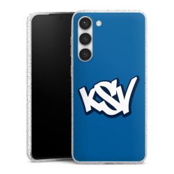 Silikon Glitter Case transparent-silber