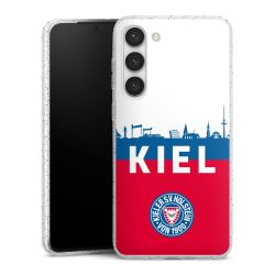 Silikon Glitter Case transparent-silber