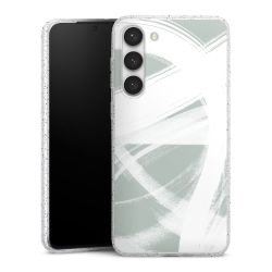 Silikon Glitter Case transparent-silber