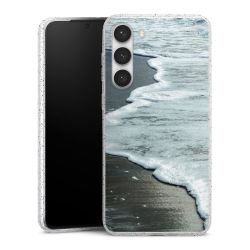 Silikon Glitter Case transparent-silber