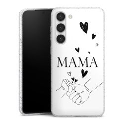 Silikon Glitter Case transparent-silber