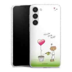 Silikon Glitter Case transparent-silber