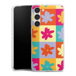 Silikon Glitter Case transparent-silber