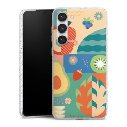 Silikon Glitter Case transparent-silber