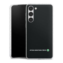 Silikon Glitter Case transparent-silber