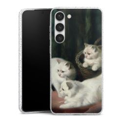 Silikon Glitter Case transparent-silber