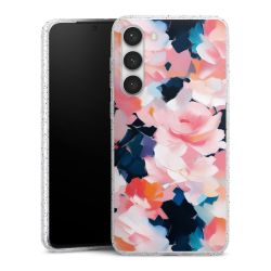 Silikon Glitter Case transparent-silber