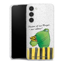 Silikon Glitter Case transparent-silber