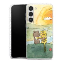 Silikon Glitter Case transparent-silber