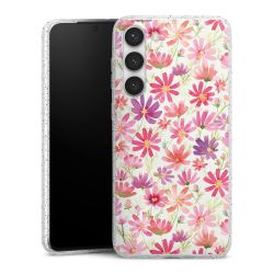 Silikon Glitter Case transparent-silber