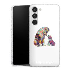 Silikon Glitter Case transparent-silber