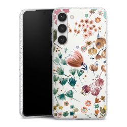 Silikon Glitter Case transparent-silber