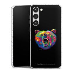 Silikon Glitter Case transparent-silber