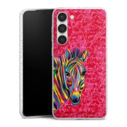 Silikon Glitter Case transparent-silber