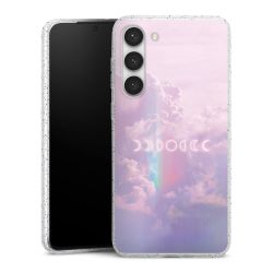 Silikon Glitter Case transparent-silber