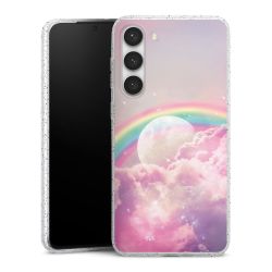 Silikon Glitter Case transparent-silber