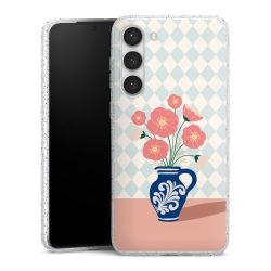 Silikon Glitter Case transparent-silber