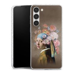 Silikon Glitter Case transparent-silber