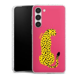 Silikon Glitter Case transparent-silber